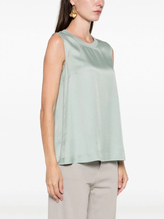 Shop Lorena Antoniazzi Green Sleeveless Top In White