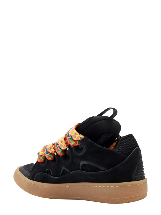 Shop Lanvin Suede And Mesh Sneakers In Black