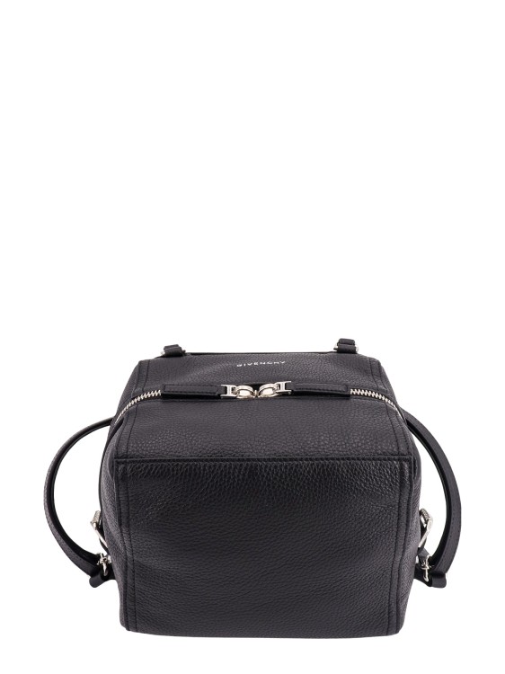 Shop Givenchy Leather Shoulder Bag With Logo Print In Black