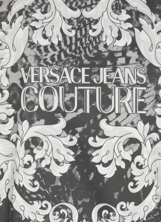 Shop Versace Jeans Couture Watercolor Couture Bomber In Black