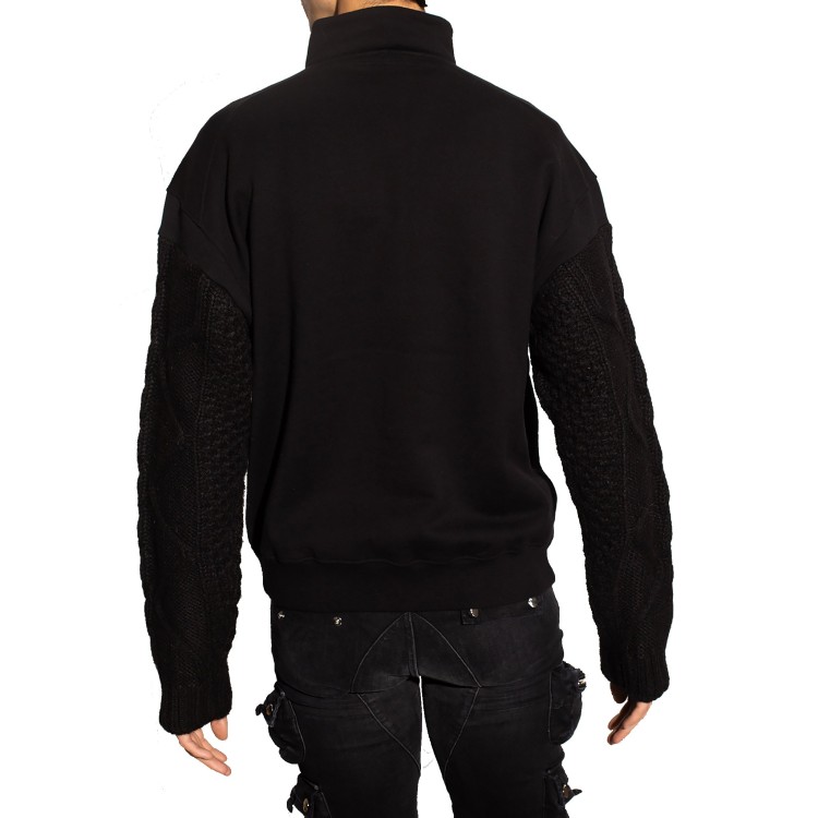 Shop Dsquared2 Cotton Logo Sweatshirt In Black