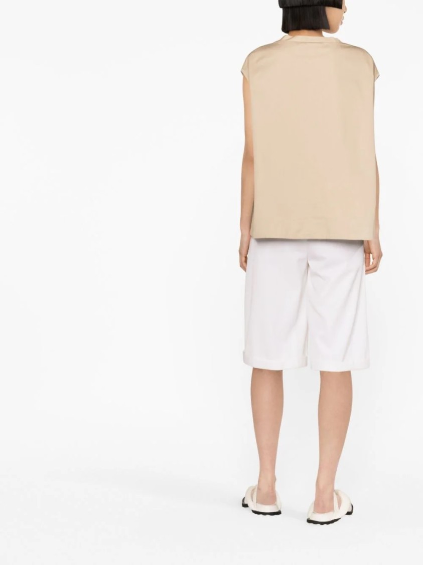 Jejia Chest-pocket Cotton T-shirt In Neutrals