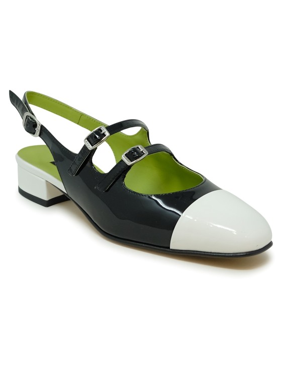 Carel Paris Patent Leather Mary Jane Pumps With Double Buckle In Black