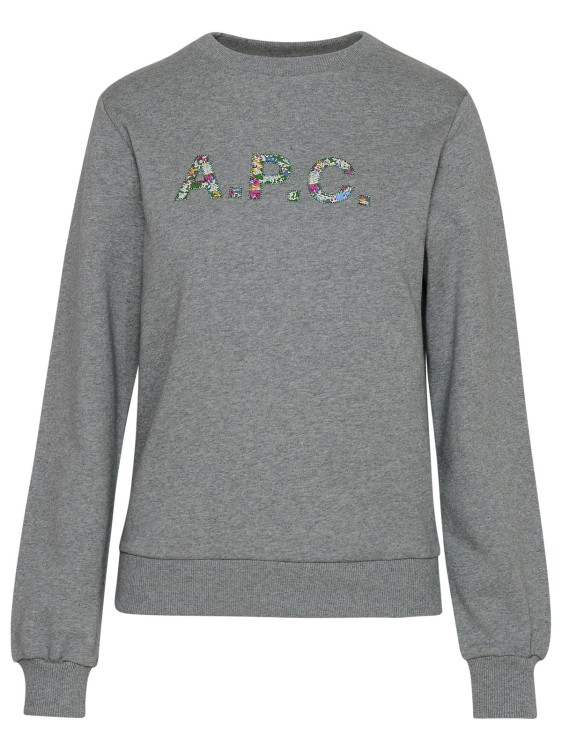 Shop Apc Gray Cotton Sweatshirt In Grey