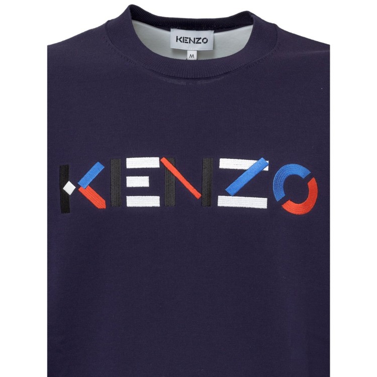 Shop Kenzo Cotton Logo Sweater In Black
