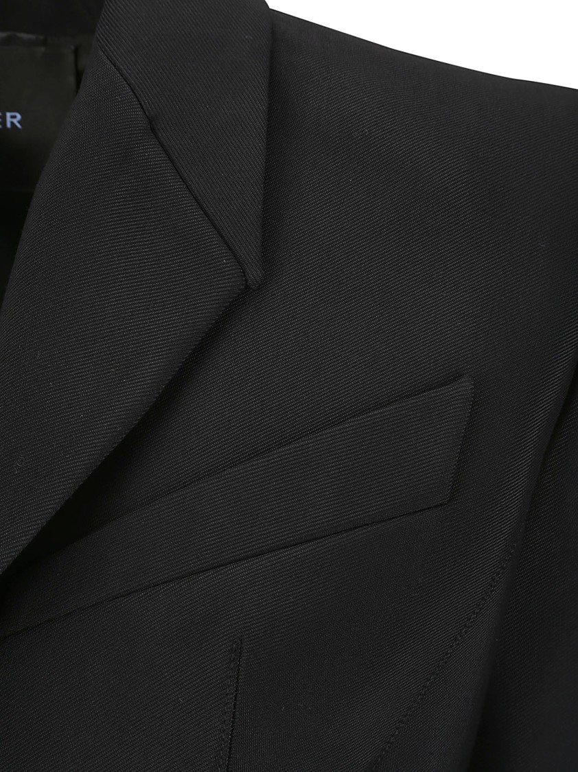Mugler Black Cut-out Corseted Blazer In Black