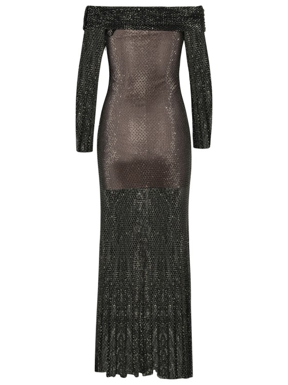 Shop Marc Jacobs (the) Rhinestone Dress In Black Polyester