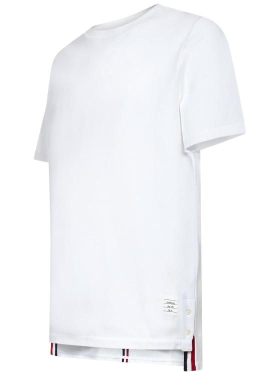 Shop Thom Browne White Cotton Pique T-shirt