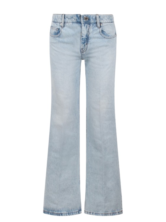 Shop Ami Alexandre Mattiussi Slitted Flare Fit Jeans In Grey
