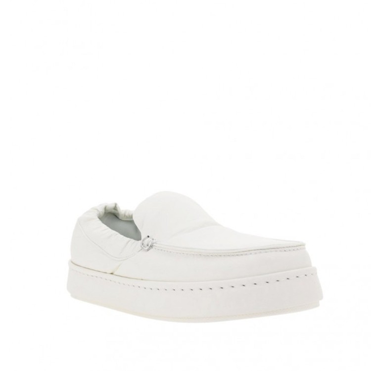 Shop Ermenegildo Zegna White Leather Loafers