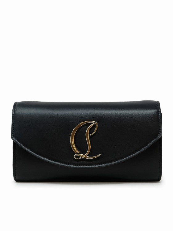 Christian Louboutin Black Leather Wallet On A Chain