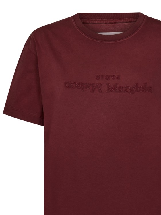 Shop Maison Margiela Red Washed Cotton Jersey T-shirt
