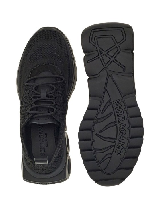 Shop Ferragamo Charcoal Black Sneakers