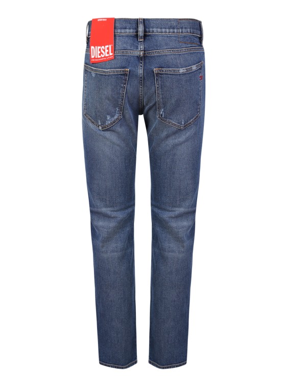Shop Diesel Dark Blue Slim Jeans In Grey