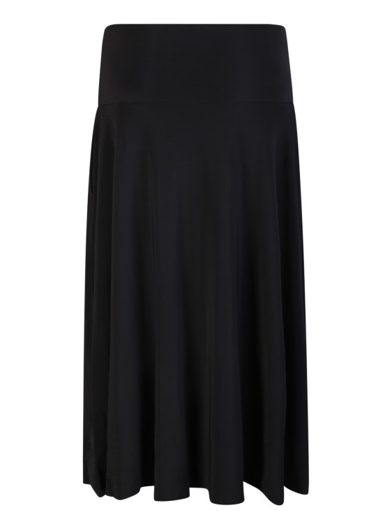 Shop Norma Kamali Black Pleated Skirt In Neutrals