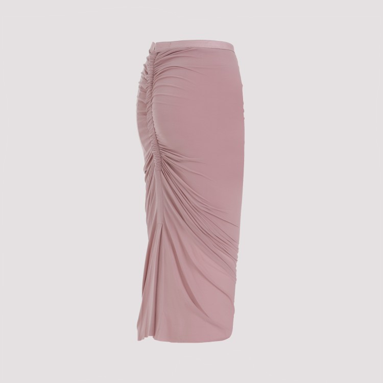 Shop Rick Owens Shirmp Dusty Pink Cupro Skirt