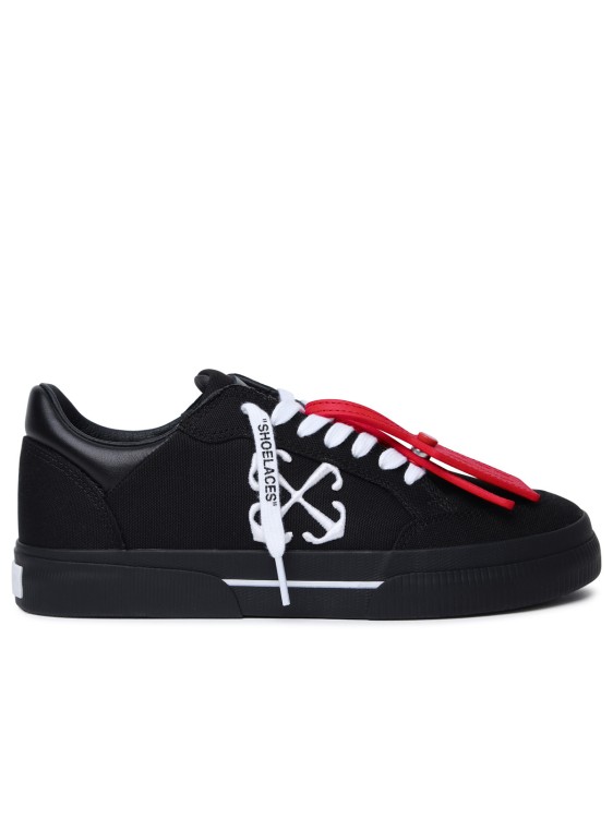 Shop Off-white New Vulcanized' Black Fabric Sneakers