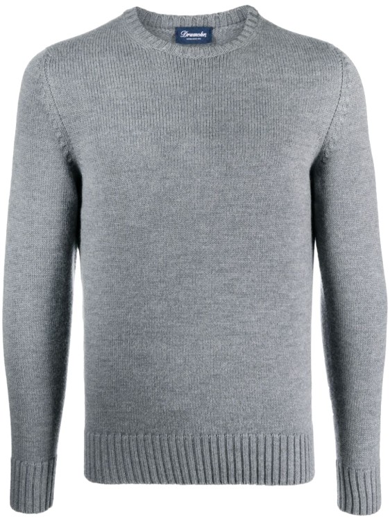 Drumohr Grey Long-sleeved Sweaters