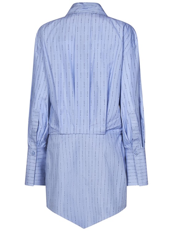 Shop Attico Silvye' Shirt Mini Dress In Blue