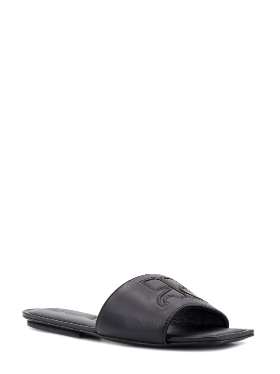 Shop Courrèges Leather Sandals In Black