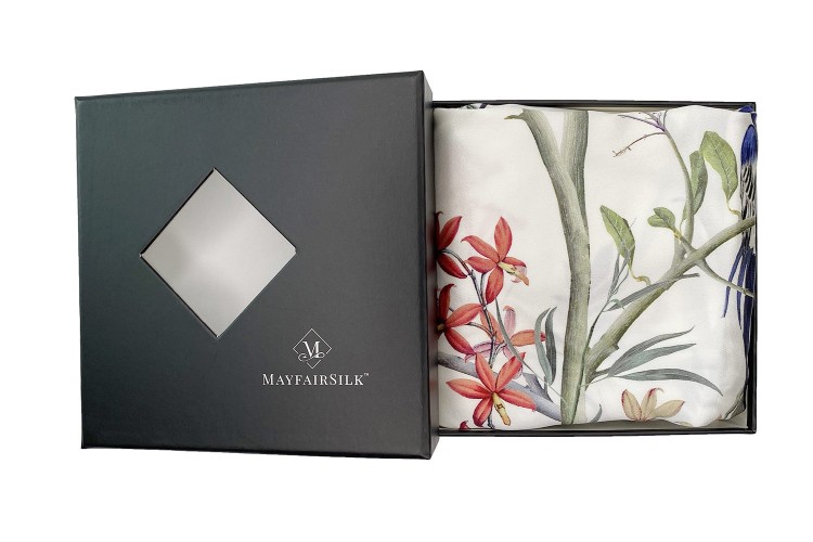 Shop Mayfairsilk Hummingbird Finest Silk Cushion Cover Square In White