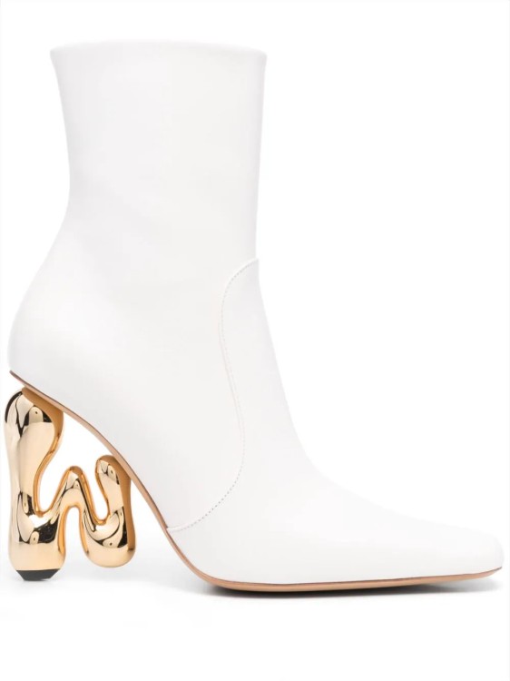 Jw Anderson White Bubble Heel Ankle Boots