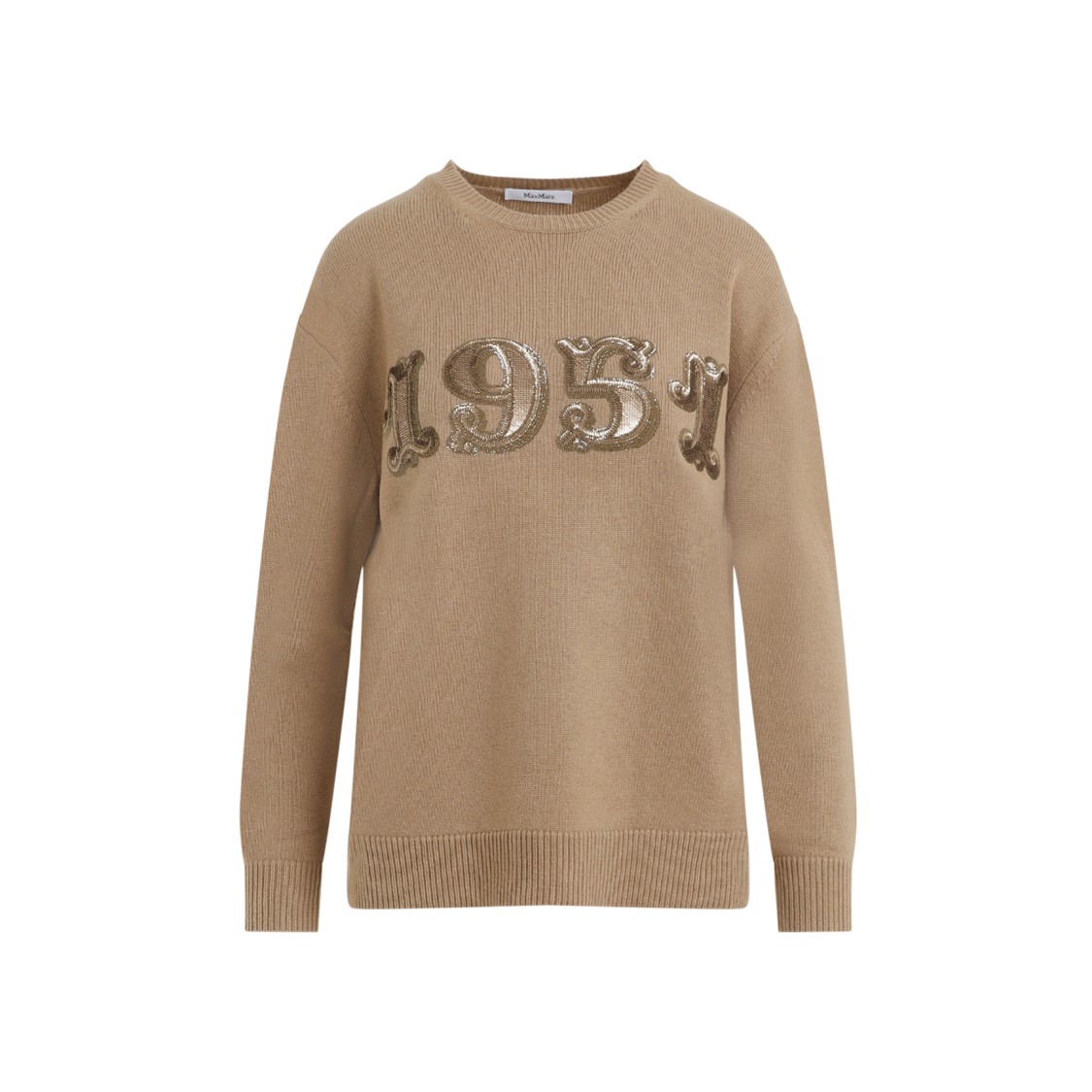 Max Mara Sweater In Wool And Cashmere Blend In Brown