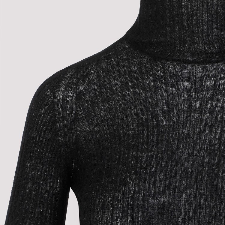 Shop Saint Laurent Black Polyamide Sweater