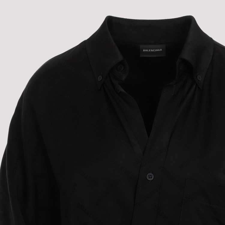 Shop Balenciaga Black Short Sleeves Wrap Dress