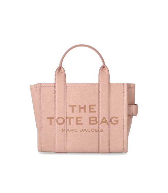 Marc Jacobs The Leather Small Tote Rose Handbag In Pink