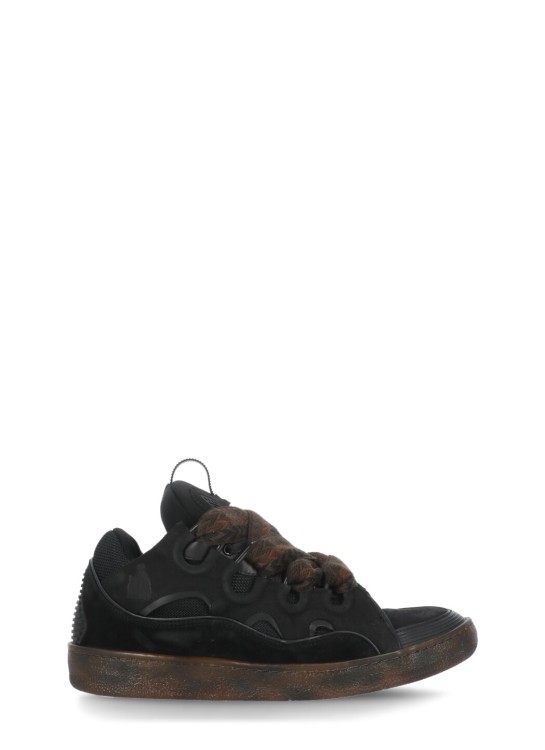 Shop Lanvin Curb Sneakers In Black