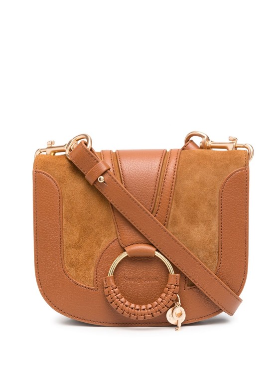 Shop See By Chloé Brown Cotton/leather Hana Crossbody Bag In Orange