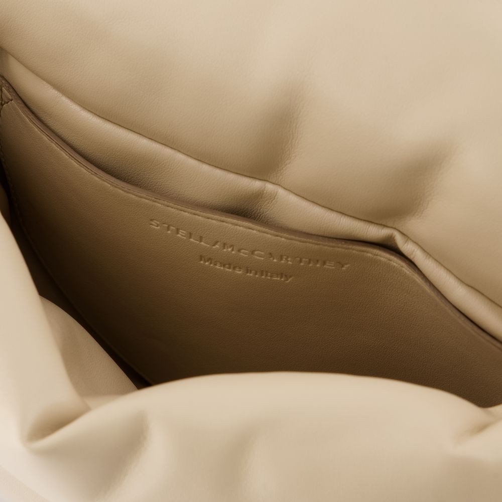 Stella Mccartney M Flap Puffy Alter Mat Bag In Neutrals