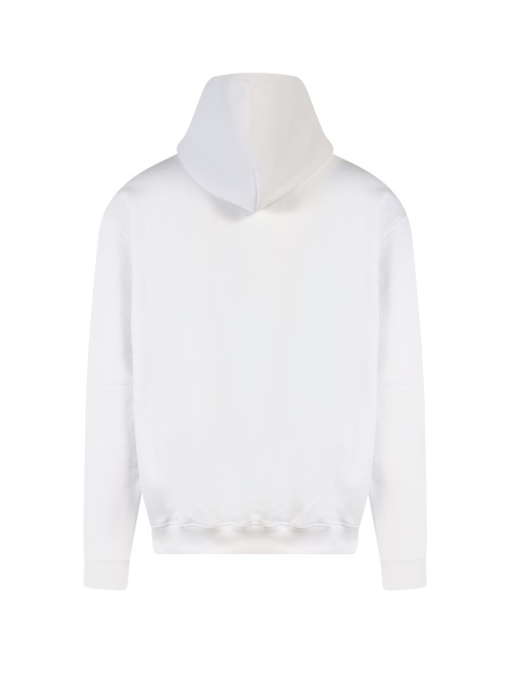Shop Vtmnts Cotton Blend Sweatshirt With Rubber Patch Logo In White