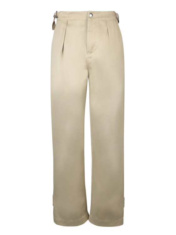 Burberry Cotton Satin Pants In Neutrals