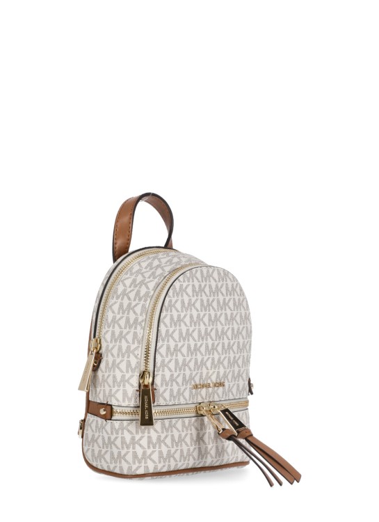 Shop Michael Michael Kors Mini Rhea Backpack In White