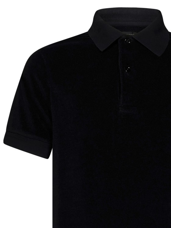 Shop Tom Ford Short-sleeved Polo Shirt In Black