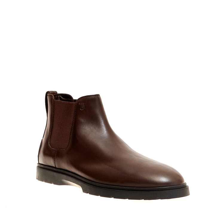Shop Tod's Brown Leather Ankle Boot Hybrid Bottom
