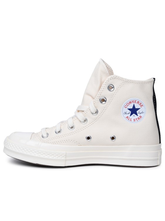 Shop Comme Des Garcons X Converse Red Heart High Sneaker In White