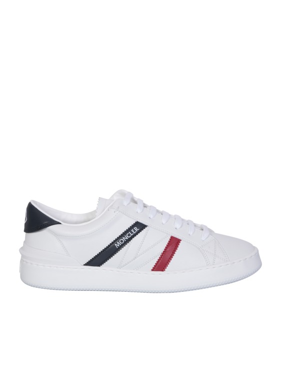 Shop Moncler White Monaco M Sneakers