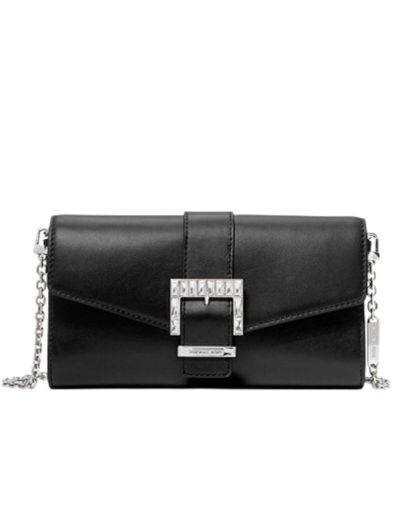 Shop Michael Kors Penelope Clutch Bag In Black