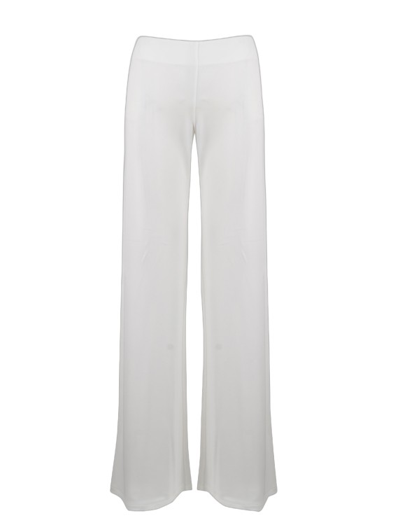 Shop Alberta Ferretti Jersey Trousers In White
