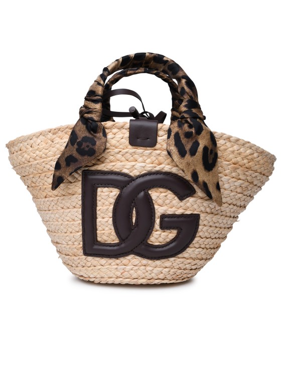 Dolce & Gabbana Beige Straw Bag In Neutrals