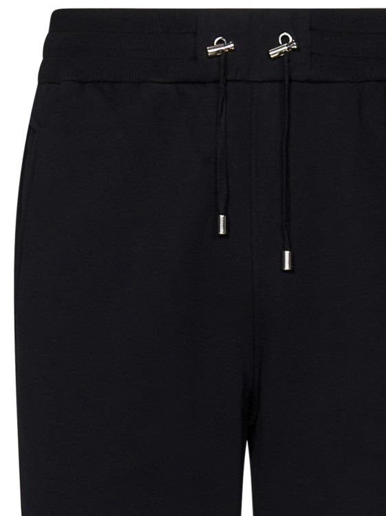 Shop Balmain Black Organic Cotton Bermuda Shorts