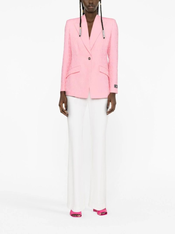 Shop Versace Pink Jacquard Allover Jacket