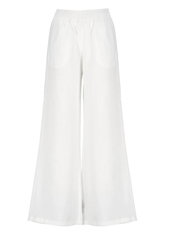 Shop Fabiana Filippi Linen Trousers In White