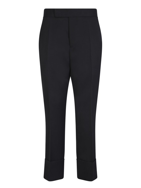 Sapio Black High-quality Fabric Trousers In Black