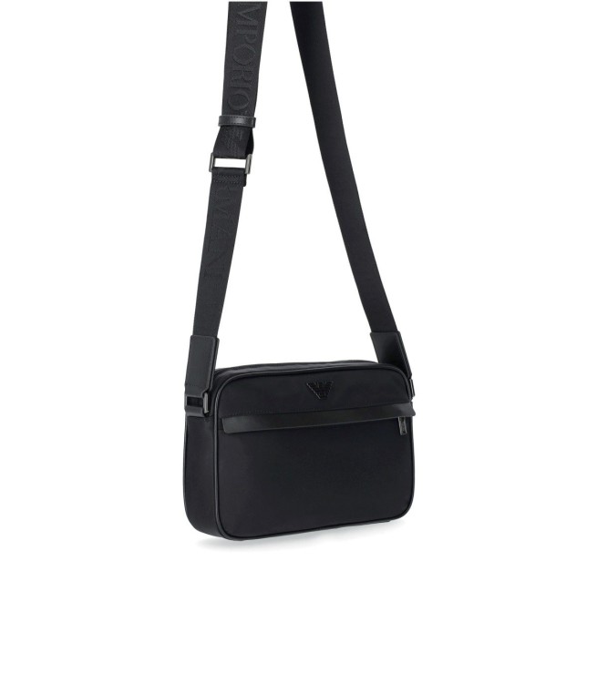 Shop Emporio Armani Black Nylon Crossbody Bag