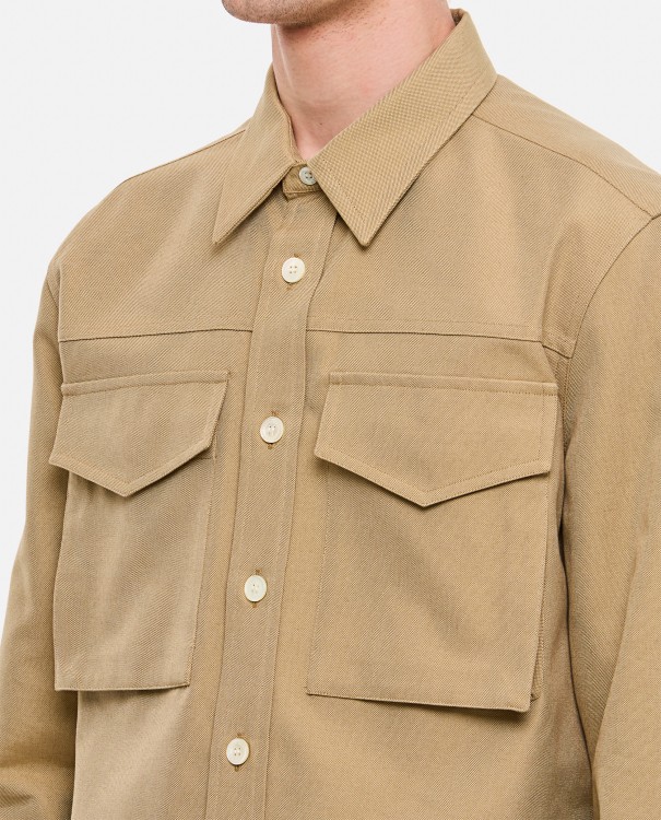 Alexander Mcqueen Alexander Mc Queen Overshirt With Flap Pockets In Brown