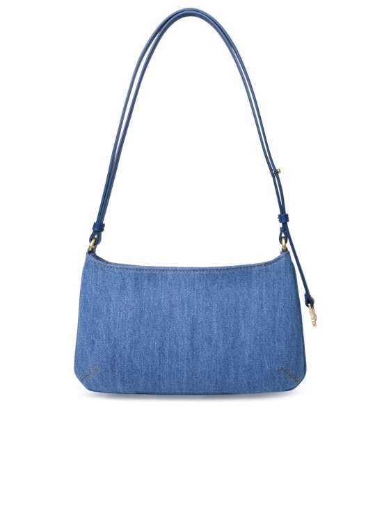 Shop Palm Angels Giorgina' Cotton Denim Bag In Blue